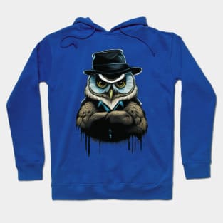 Gangsta Owl minimalistic design Hoodie